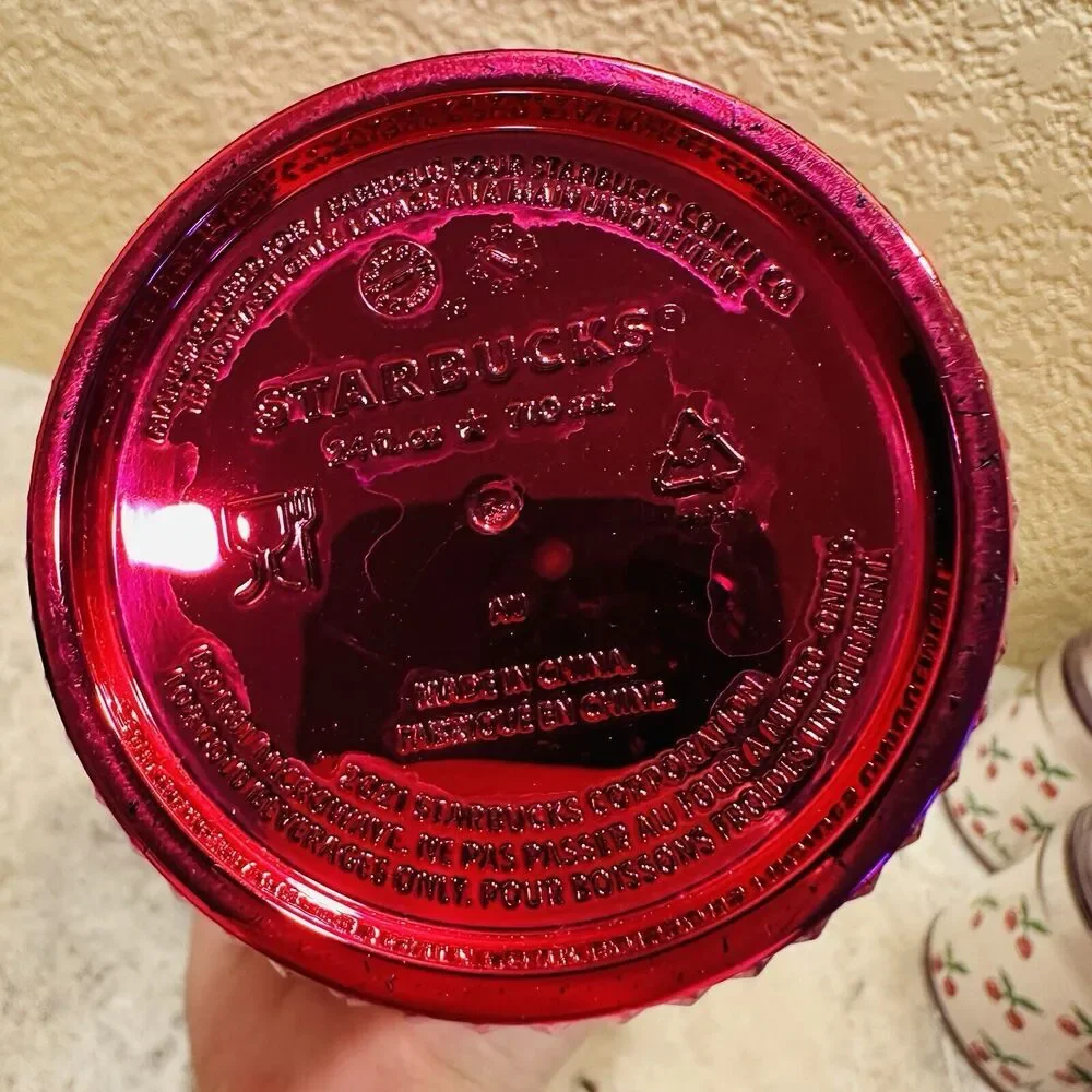 Starbucks Studded Tumbler Venti Hot Pink 24 Oz With Lid And Straw‎